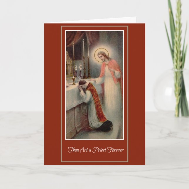 Priesthood Anniversary Priest Ordination Jesus Card (Front)