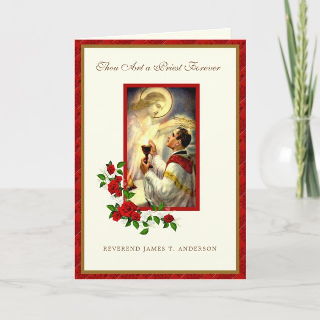 Priesthood Anniversary Priest Ordination Jesus Card (Front)