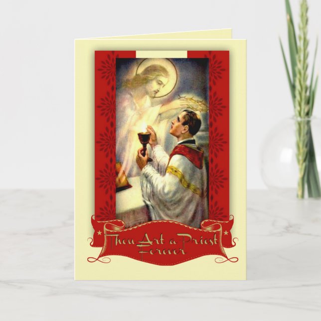 Priesthood Anniversary Priest Ordination Jesus Card (Front)