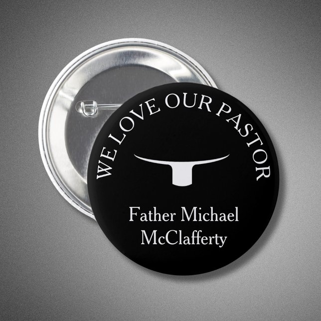Priesthood Ordination Pastor Priest Collar 6 Cm Round Badge (Creator Uploaded)