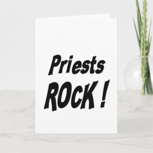 Priests Rock! Greeting Card (Front)