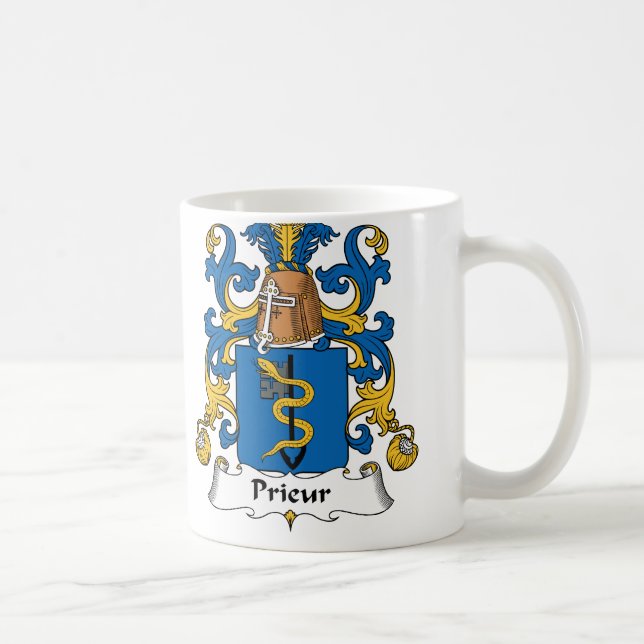Prieur Family Crest Coffee Mug (Right)