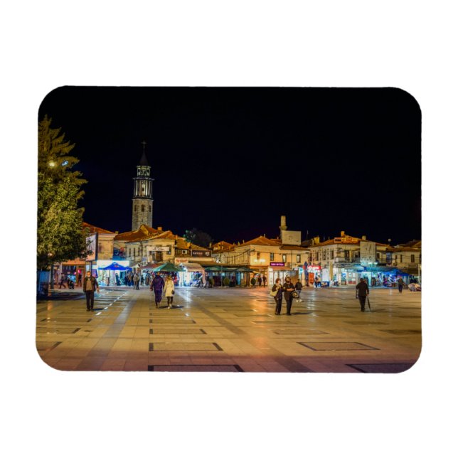 Prilep by night, Macedonia Magnet (Horizontal)