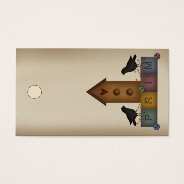 Prim Birdhouse Hang Tag (Front)