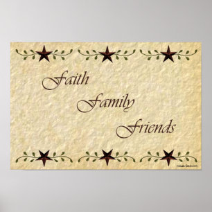 Prim Faith Family Friends Print