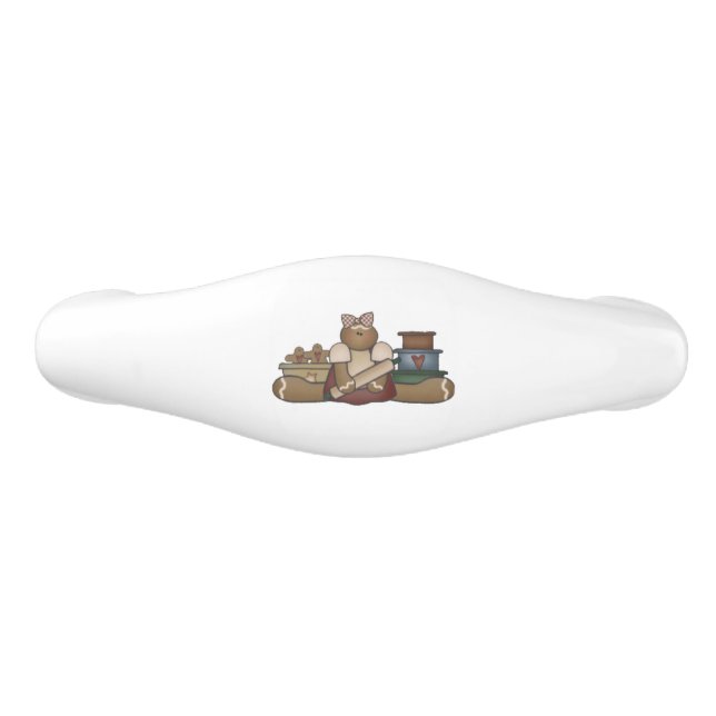 Prim Gingerbread Baker Drawer Pull Knob (Front)