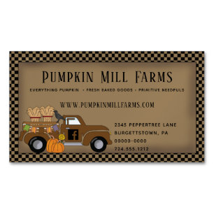 PRIM PUMPKIN FARM VINTAGE TRUCK COUNTRY MAGNET 