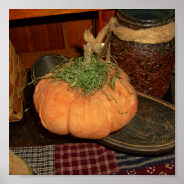 Prim Pumpkin Gathering Poster (Front)