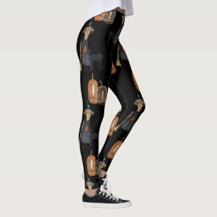 Prim Pumpkin, Witch, Cat Halloween Leggings