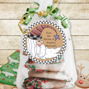 Prim Santa Moon Food Gift Sticker