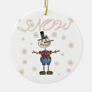 Prim Snowman Keepsake Ornament
