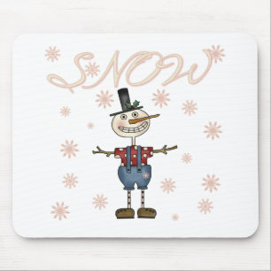Prim Snowman Tshirts and Gifts Mouse Mat