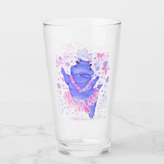 Prima Ballerina Hippo Glass Happy Dancer (Front)