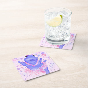Prima Ballerina Hippo Paper Coaster