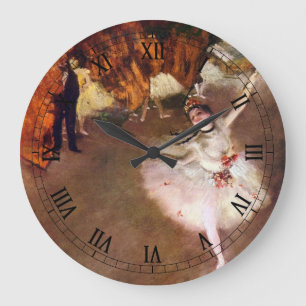 Prima Ballerina, Rosita Mauri by Edgar Degas Large Clock