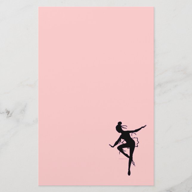 Prima Ballerina Silhouette Stationery (Front)