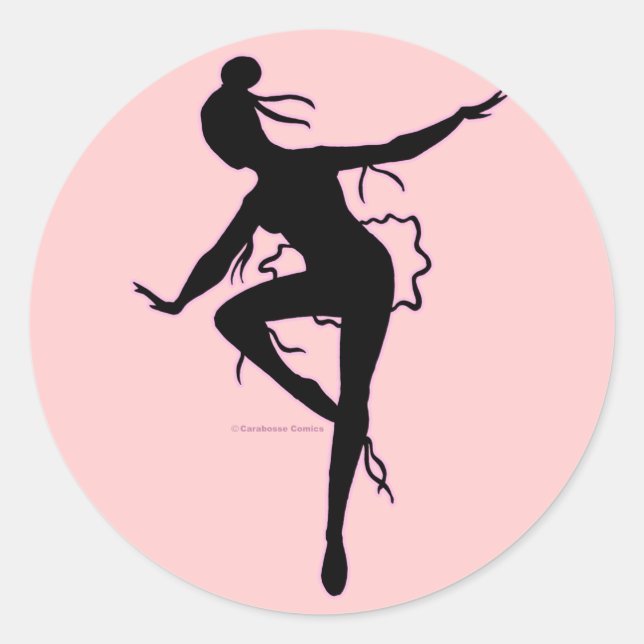 Prima Ballerina Silhouette Sticker (Front)