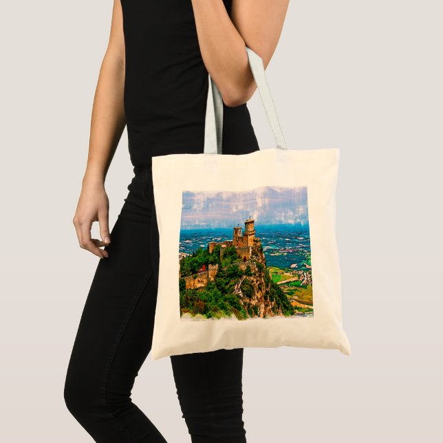 Prima Torre Guaita. Republic San Marino. Tote Bag (Front (Product))