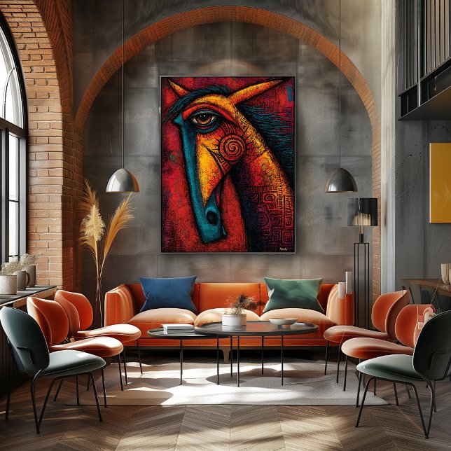 Primal Horse Spirit – Expressionist Abstract Wall  Poster (Creator Uploaded)