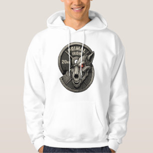Primal Iron Wolf Gym Weight Plate Graphic T-Shirt Hoodie