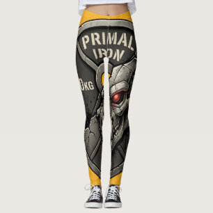 Primal Iron Wolf Gym Weight Plate Graphic T-Shirt Leggings