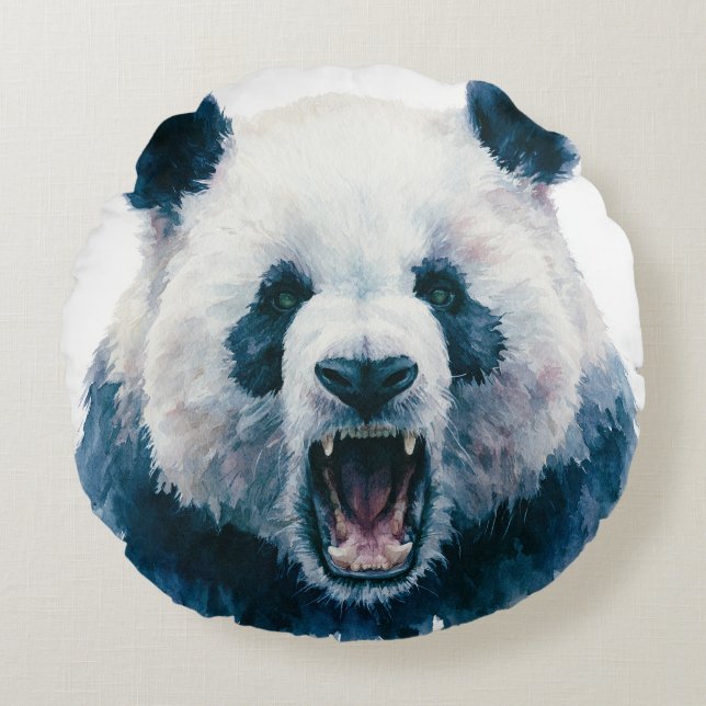 Primal Power 005 – Panda Round Cushion (Front)