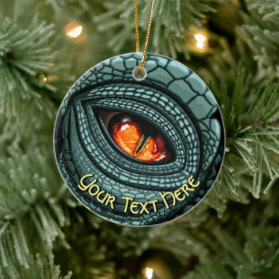 Primal Reptile Predator Eye Ceramic Tree Decoration