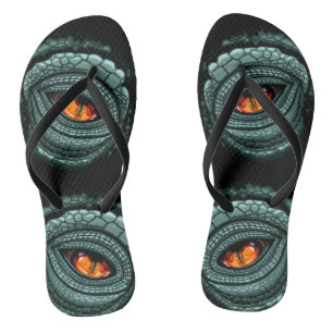 Primal Reptile Predator Eye Flip Flops