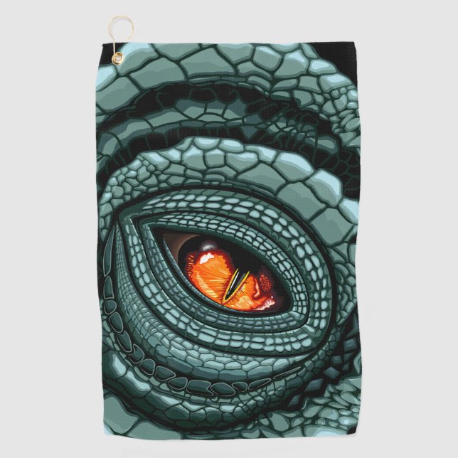 Primal Reptile Predator Eye Golf Towel (Front)