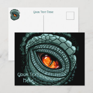 Primal Reptile Predator Eye Holiday Postcard