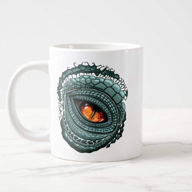 Primal Reptile Predator Eye Large Coffee Mug (Left)