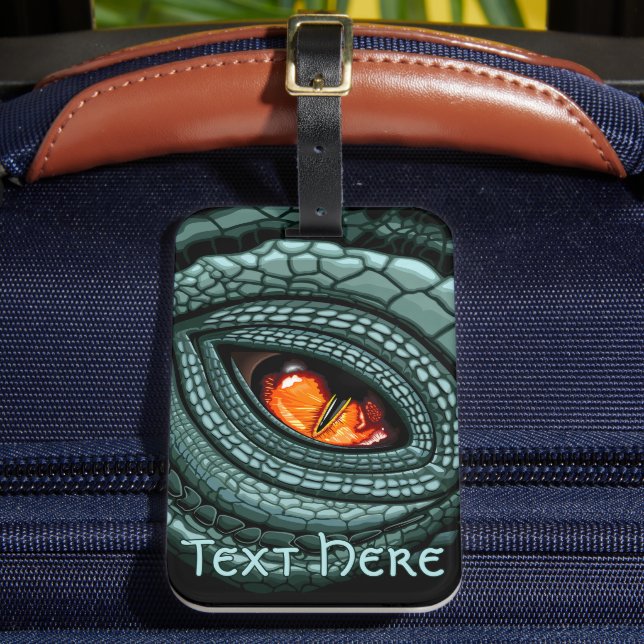Primal Reptile Predator Eye Luggage Tag (Front Insitu 2)