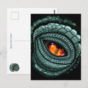 Primal Reptile Predator Eye Postcard