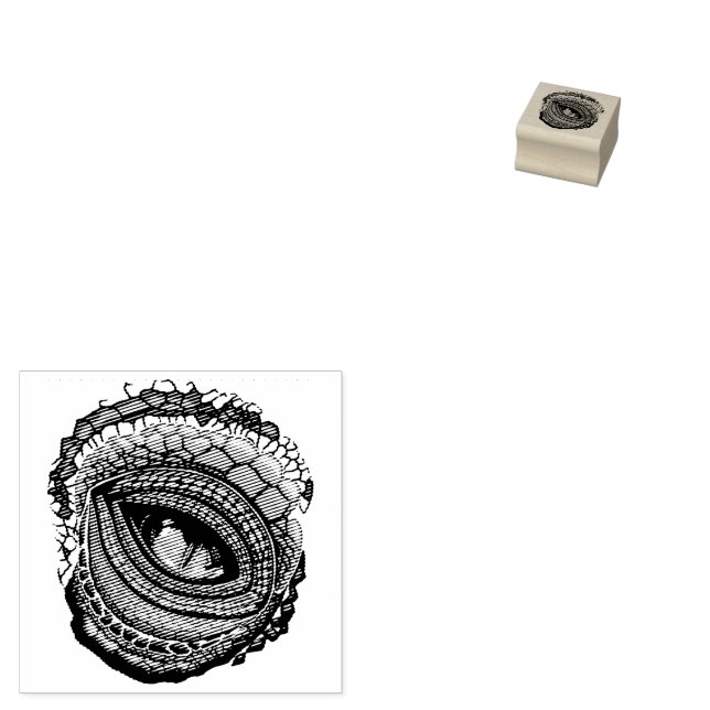 Primal Reptile Predator Eye Rubber Stamp (Stamped)