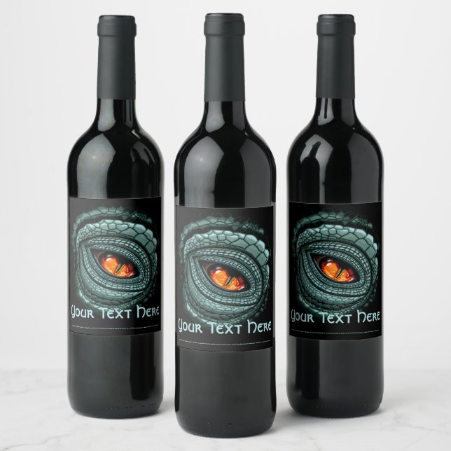 Primal Reptile Predator Eye Wine Label (Bottles)