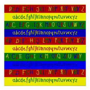 Primary Alphabet Strips-20 x 20 Wall Poster