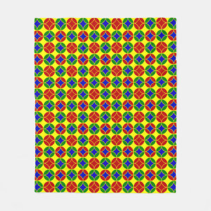 Primary Circles-01-FLEECE BLANKET M