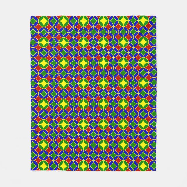 Primary Circles-05-FLEECE BLANKET M (Front)