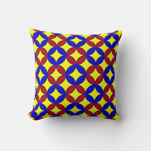 Primary Circles 08-Square Throw Pillow