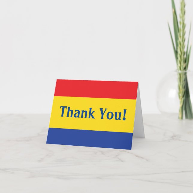 Primary Colors Birthday Party Card (Front)
