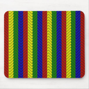 Primary Colors Herringbone Mouse Mat