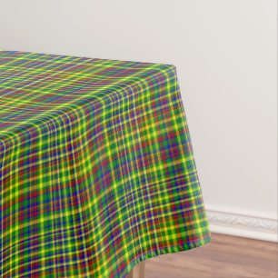 Primary Colors-Plaid 11-COTTON TABLECLOTH 52x70in