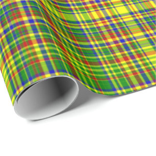 Primary Colors-PLAID 16-Gift Wrapping Paper