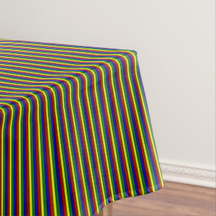 PRIMARY COLORS,ROLLED STRIPES-52x70 TABLECLOTH