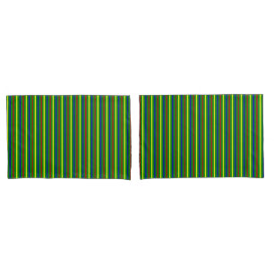 Primary Colors-Stripes 02-Pillow Case Set Pillowcase