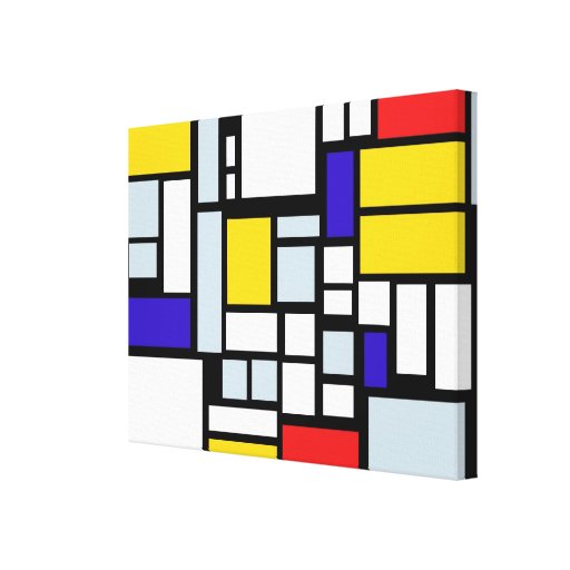 Primary Colour Squares and Rectangles Wall Art Stretched Canvas Prints ...