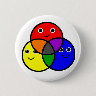 Primary Colours 6 Cm Round Badge