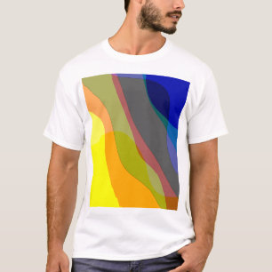Primary Colours Abstract 1212i - Yellow Blue Red T-Shirt