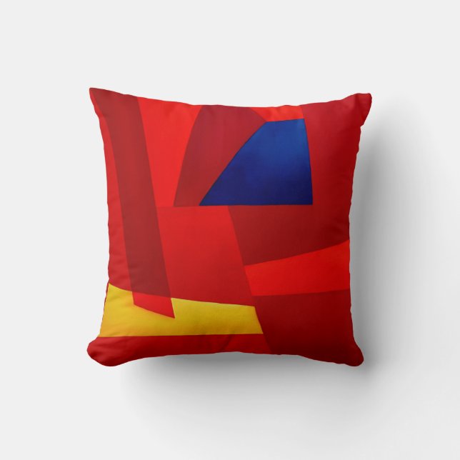 Primary Colours, Abstract Pillow (Front)