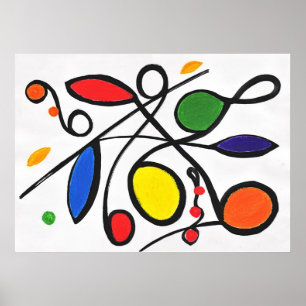 Primary Colours Abstract Poster